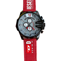 Denim Diesel Red and green watch